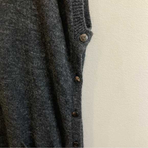 CASSIS Sz  M/L Merino Mohair Side Buttons Pockets Fair Isle Style V-Neck Tunic - Picture 6 of 6